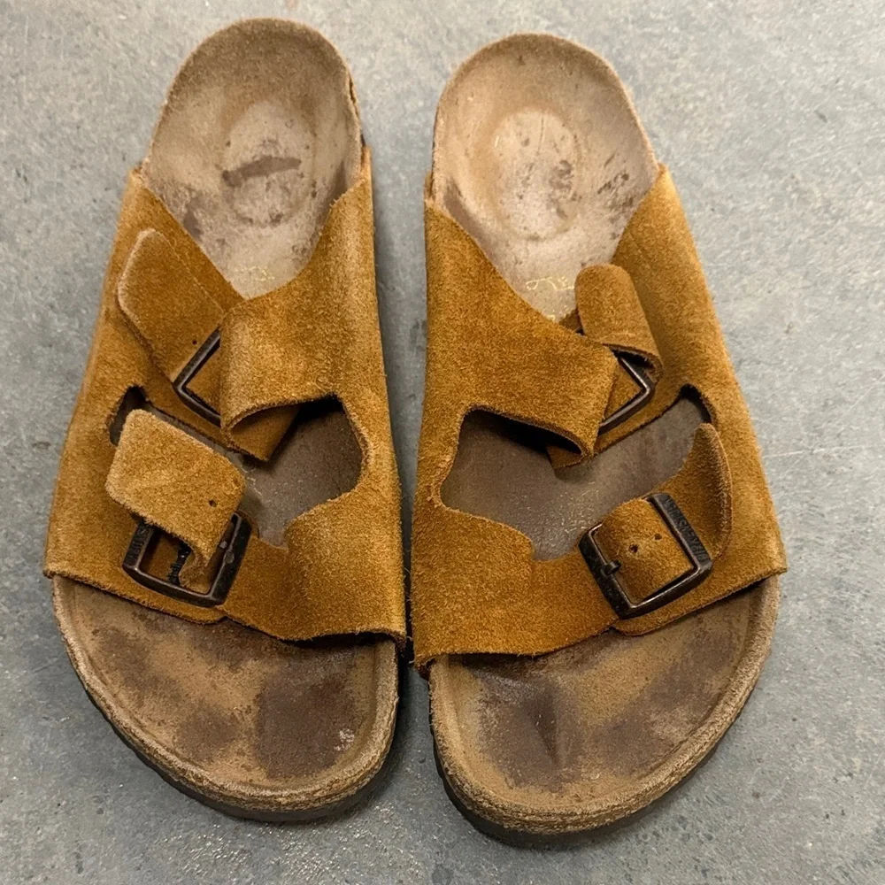 Birkenstock Kids Tan Suede Sandals